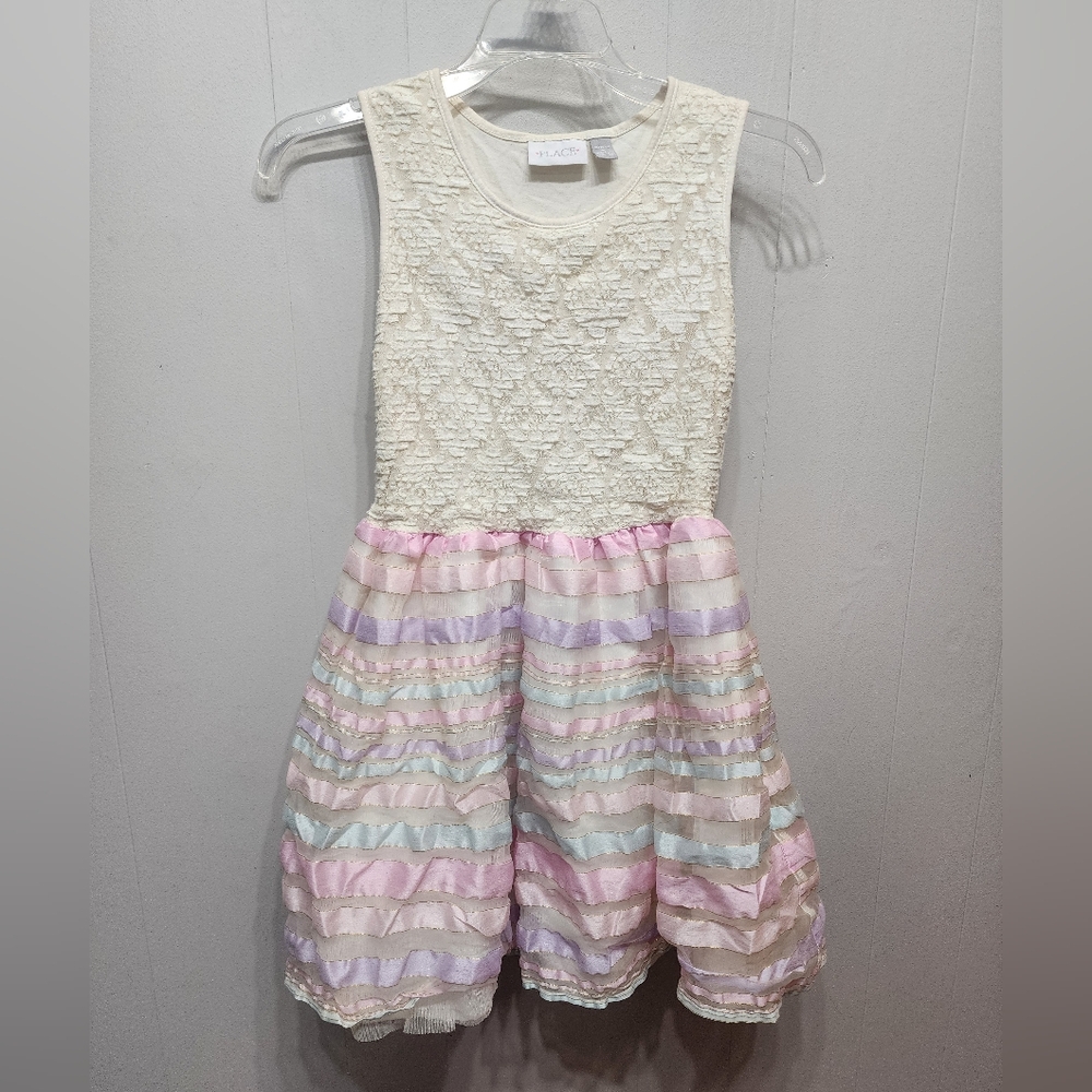 Place Dress Girl's XL 14 Sleeveless Multicolor Casual Stripes B850‎